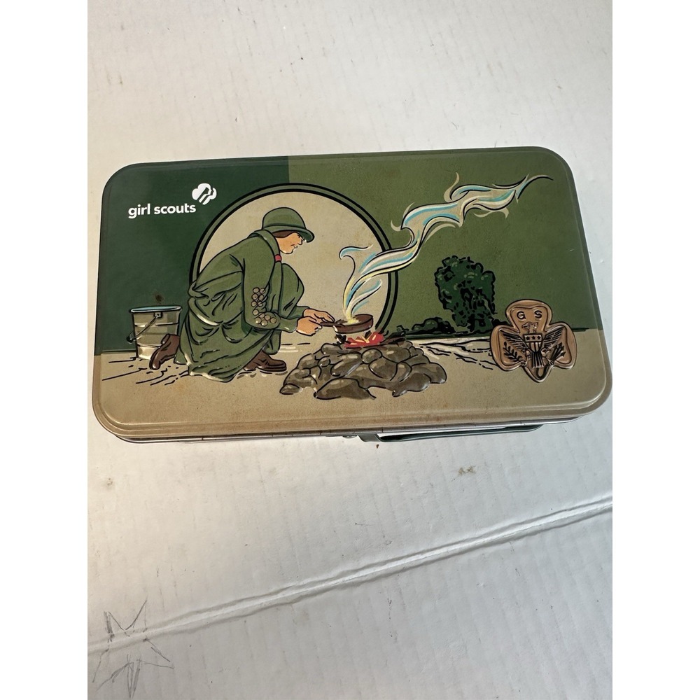 Vintage Style Girl Scouts Tin Box 1920s Nostalgic Replica Ashdon Farms 2017
